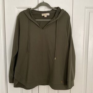 Michael Kors Olive Green Hooded Pullover 1X